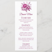 のディナ結婚ーとバーメニュー – マゼンタピーニー メニュー (正面)