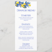 のディナ結婚ーとバーメニュー – レモン メニュー (正面)