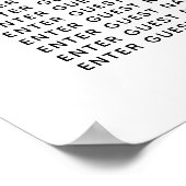 のディナ結婚ーゲストの座席表 ポスター (角)