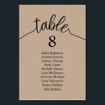 のディナ結婚ーゲストテーブルチャート、ブラウンクラフトカード テーブルナンバー<br><div class="desc">のディナ結婚ーゲストテーブルチャート、ブラウンクラフトカスタマイズカードは、文字と/またはクラフトの背景を削除し、あなたの結婚式のパーティーのテーマの色で記入。</div>