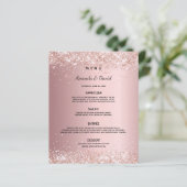 のディナ結婚ーメニュー赤面ピンクローズグリッターダスト (スタンド正面)