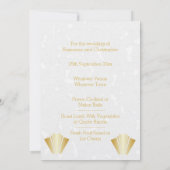 のディナ結婚ーメニュー金ゴールドアールデコ 招待状 (裏面)