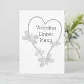 のディナ結婚ーメニュー銀ハート蝶 メニュー (スタンド正面)