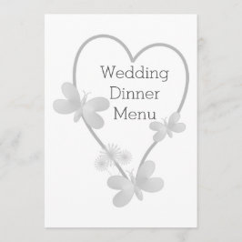 のディナ結婚ーメニュー銀ハート蝶 メニュー