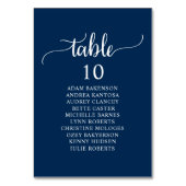 のディナ結婚ー、ネイビーブルーゲストシーティングチャート テーブルナンバー (裏面)
