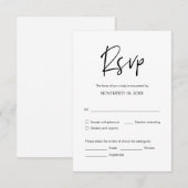 のディナ結婚ーRSVP、食事オプション囲いカード エンクロージャーカード (正面/裏面)