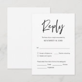 のディナ結婚ーRSVP、食事オプション囲いカード エンクロージャーカード (正面/裏面)