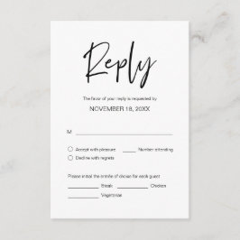 のディナ結婚ーRSVP、食事オプション囲いカード エンクロージャーカード