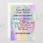 のデザイ結婚ナ背景での招待状 招待状 (正面/裏面)