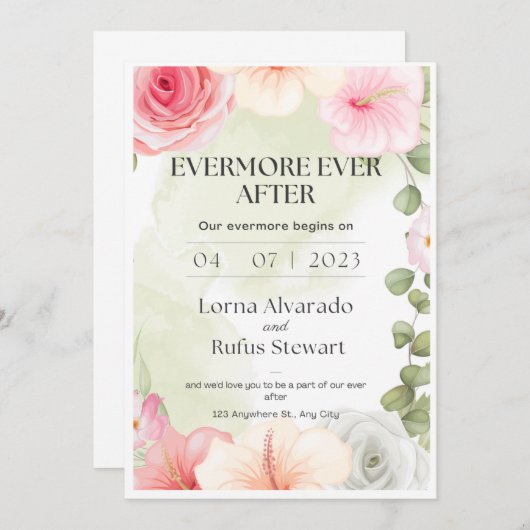 のデジタル結婚招待状 招待状 (正面/裏面)