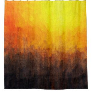 のデジタル絵画構造。抽象芸術・アート・ヴィンタグ シャワーカーテン