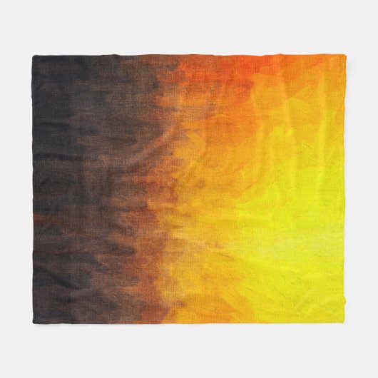 のデジタル絵画構造。抽象芸術・アート・ヴィンタグ フリースブランケット (正面(横))