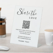 のデジタ結婚ルアルバムQRコード共有ラブフォト 台座サイン (インサイチュ)