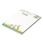 のデスクから愛らしいサファリジャングルの動物をカスタム|過去記事 ノートパッド (回転)