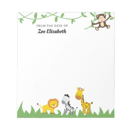 のデスクから愛らしいサファリジャングルの動物をカスタム|過去記事 ノートパッド