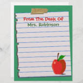 ...のデスクから…先生レターヘッド文房具 (正面/裏面)