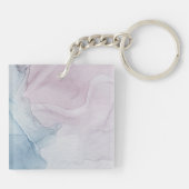 のデリケートな抽象芸術プリント財産 キーホルダー (裏面)