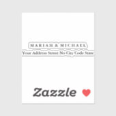 のトレンドミニマル結婚ナリストプロフェッショナル名アドレス シール (シート)