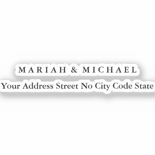 のトレンドミニマル結婚ナリストプロフェッショナル名アドレス シール (正面)