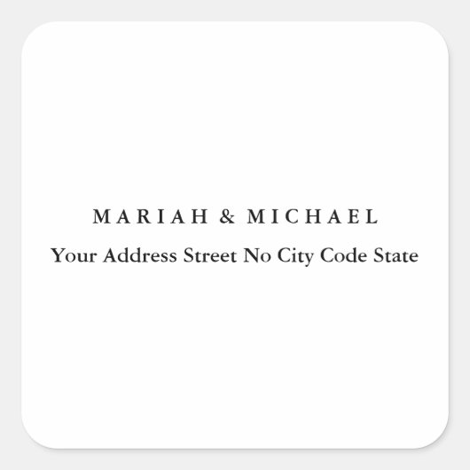のトレンドミニマル結婚ナリストプロフェッショナル名アドレス スクエアシール (正面)