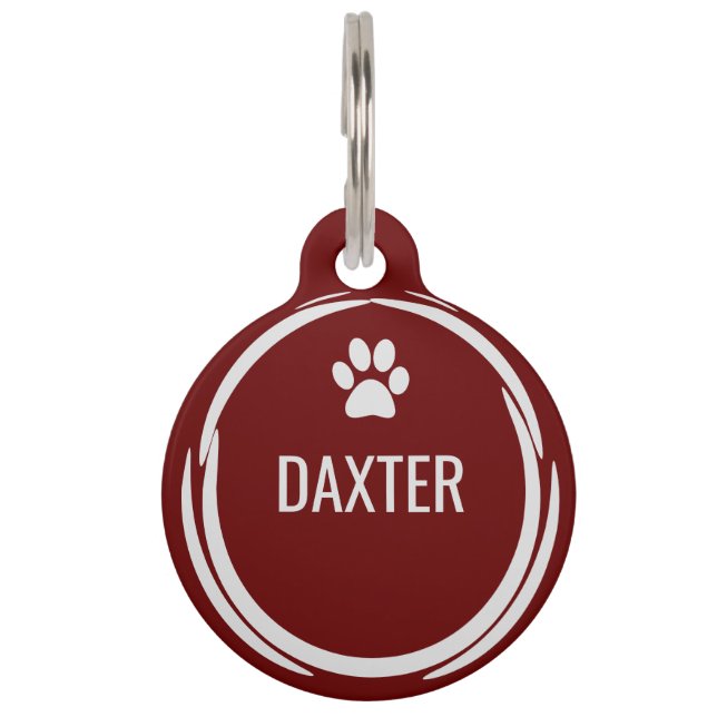 のドカスタムッグ名の追加の電話とアドレスのドッグIDラベル ペット　ネームタグ (正面)