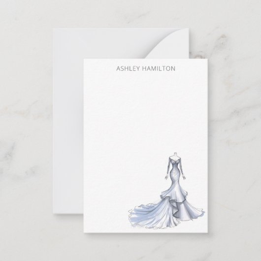 のドパーソナライズされたレス結婚スケッチのノートカード ノートカード (正面)