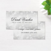のドリンク結婚バウチャーシルバーきらめくライト (デスク)