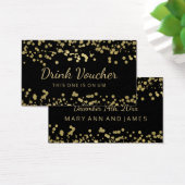 のドリンク結婚バウチャー金箔紙吹雪 (デスク)