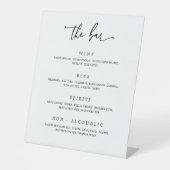 のドリンク結婚バーメニュー披露宴ペデスタルサインB13 台座サイン (正面)