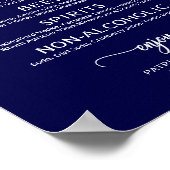 のドリンク結婚バーメニュー白書道 ポスター (角)