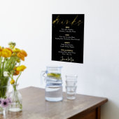 のドリンク結婚ブラックバーメニューフォイルプリント 箔ポスター (レイダウン (キッチン))