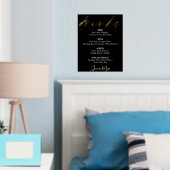 のドリンク結婚ブラックバーメニューフォイルプリント 箔ポスター (インサイチュ (寝室))