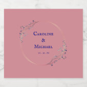 のドリンク結婚ボトルラベルセット スパークリングワインラベル (シングルラベル)