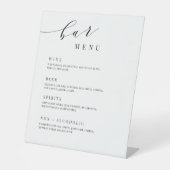 のドリンク結婚メニューバー披露宴表J102 台座サイン (正面)