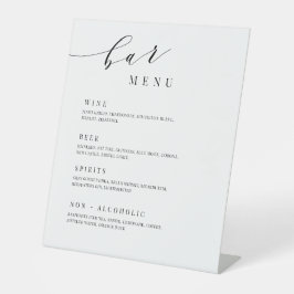 のドリンク結婚メニューバー披露宴表J102 台座サイン