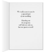 のドレスで結婚プログラムを渡す (内側 (右))