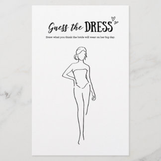 のドレスゲームか結婚ブライダルシャワーを推測