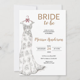 のドレ結婚スのブライダルシャワー招待 招待状