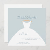 のドレ結婚スのブライダルシャワー招待 招待状 (正面/裏面)