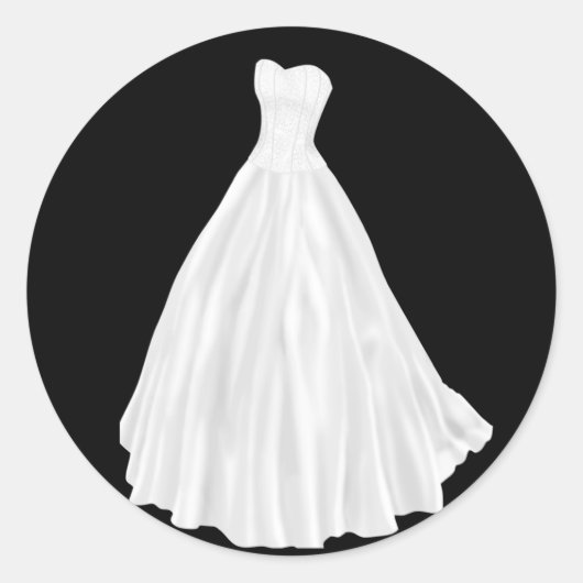 のドレ結婚スステッカー ラウンドシール (正面)