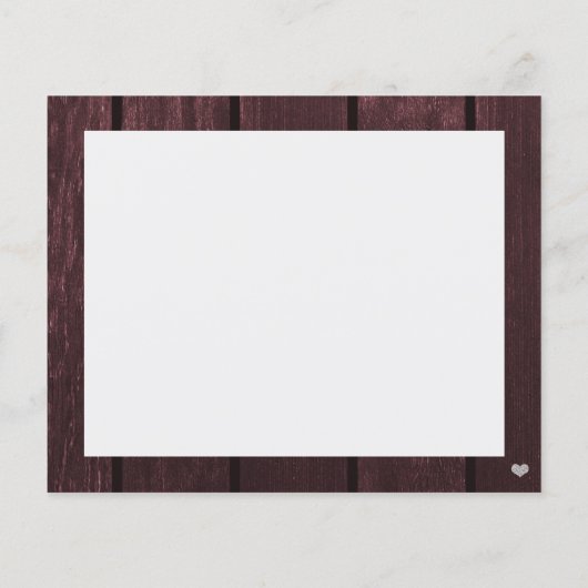 のドレ結婚スモダンブライダルシャワーアドバイスカード (裏面)