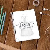 のドレ結婚ス水の色パーソナライズされた ノートブック