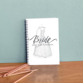 のドレ結婚ス水の色パーソナライズされた ノートブック