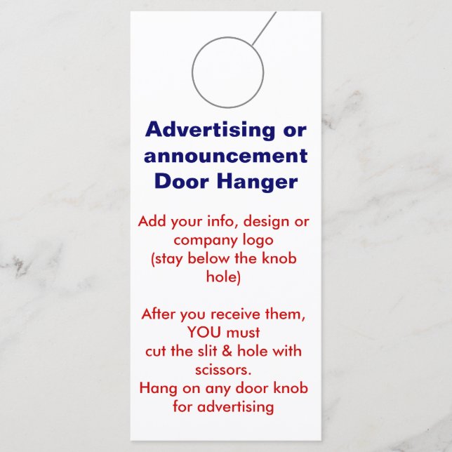 のド広告アハンガープロモーションラベル (正面)