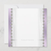 のド結婚レスと真珠プラムパープルブライダルシャワー 招待状 (裏面)