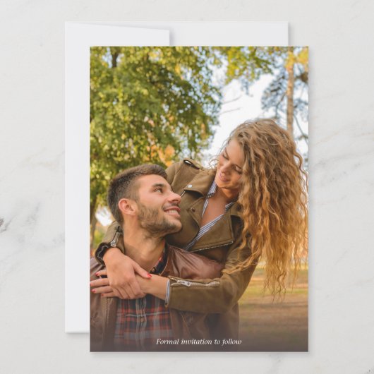 のド結婚レスは日付ウッドレースを素朴保存 セーブザデート (裏面)