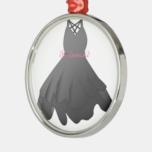 のド結婚レス花嫁付きクリスマス飾り メタルオーナメント (左)