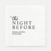 のナプキンの前の夜のリハ結婚ーサルディナー スタンダードランチョンナプキン (正面)