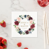 のナプキン結婚バーガンディカクテルナプキン スタンダードカクテルナプキン (インサイチュ)