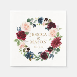 のナプキン結婚バーガンディカクテルナプキン スタンダードカクテルナプキン